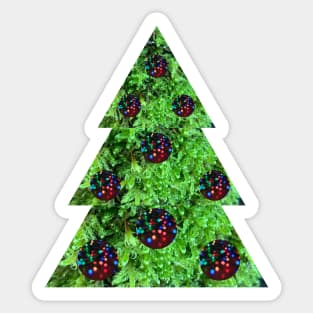 Simple Pine Tree with Lights Sticker